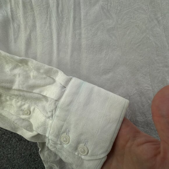 Robert Graham White Long Sleeve Button Up Shirt Men Size 2XL Floral Classic Fit - Picture 11 of 16